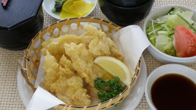 鶏天定食